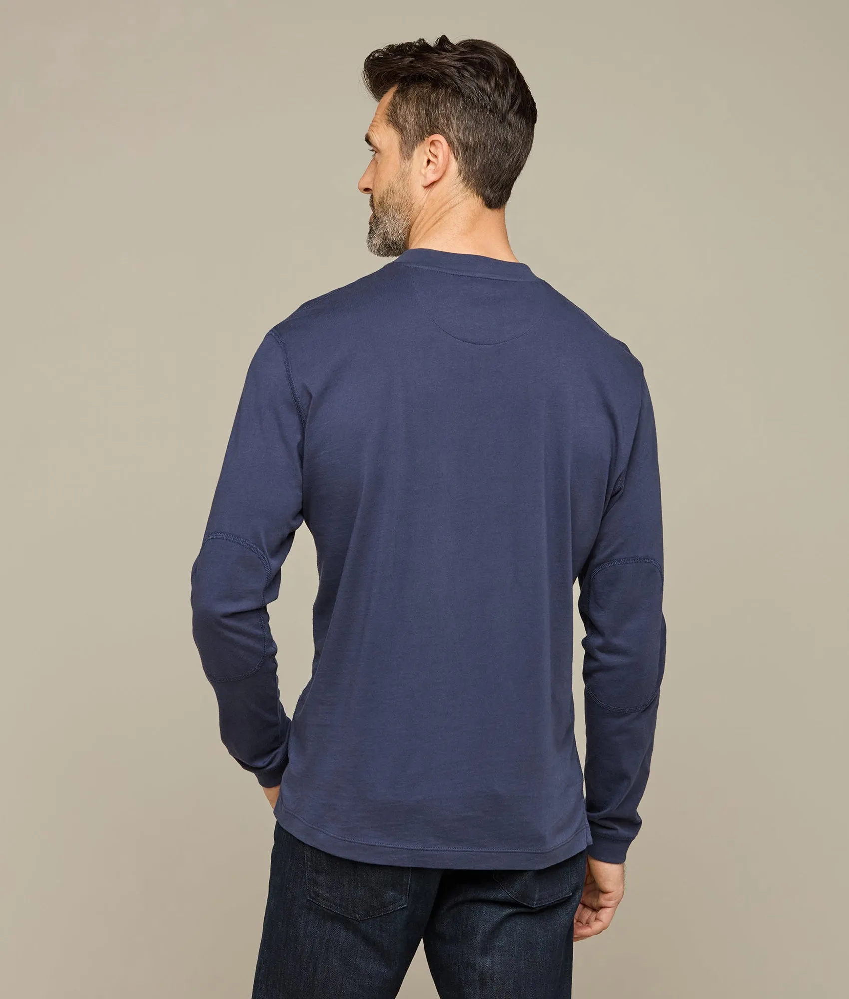 Lucchese Pima Cotton Henley :: Navy