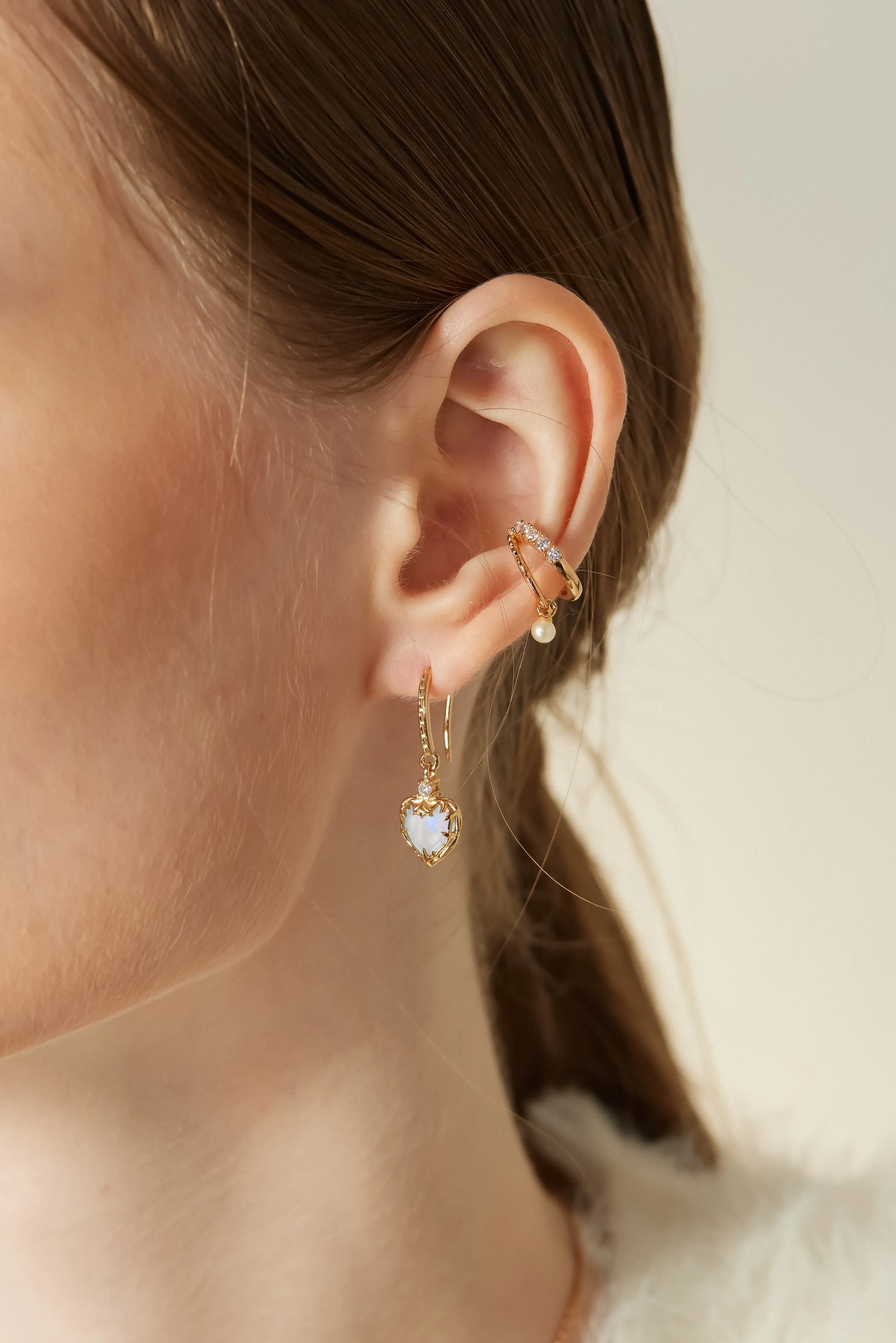 Moonstone Gold Earrings - Miracle