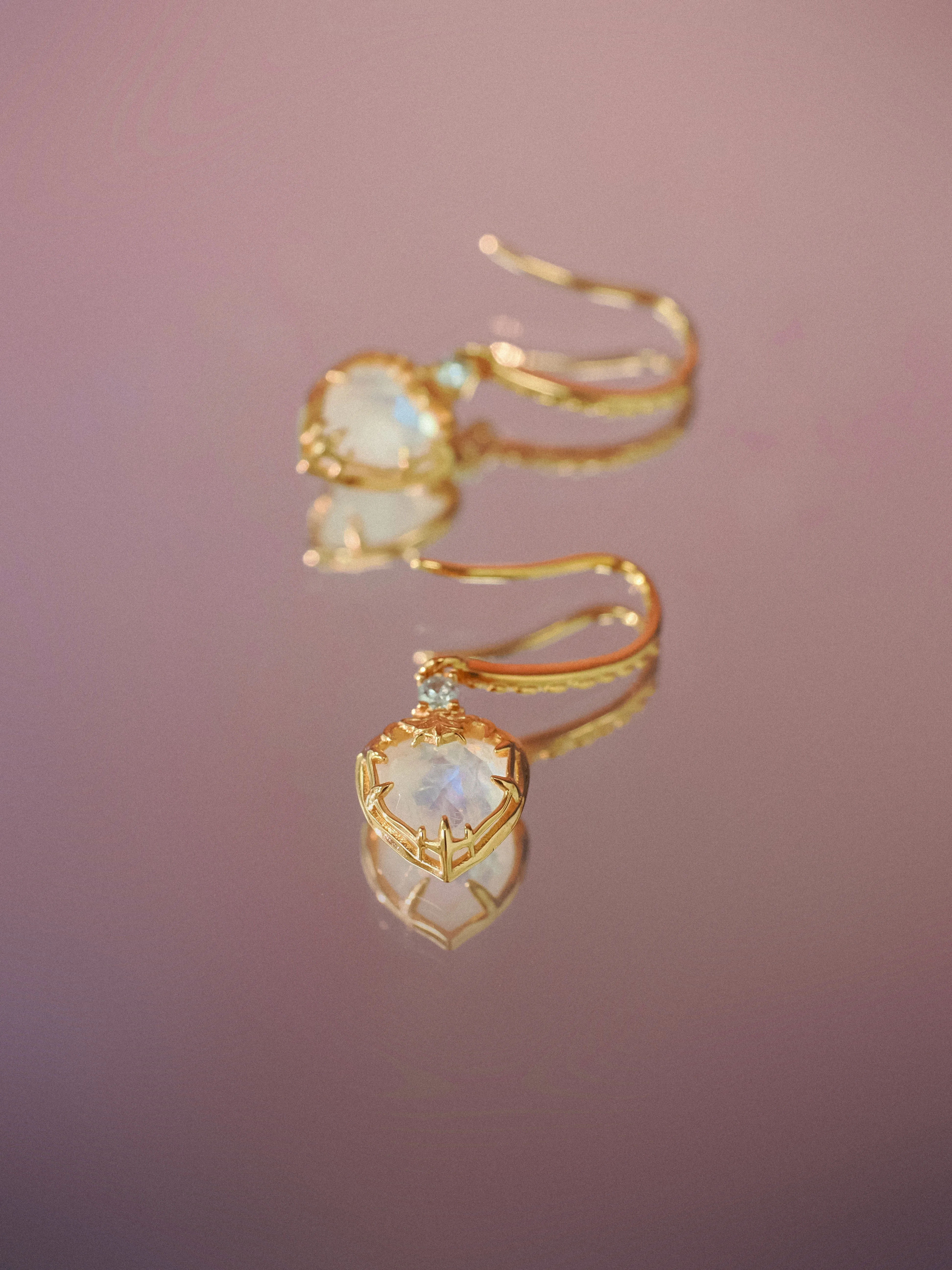 Moonstone Gold Earrings - Miracle