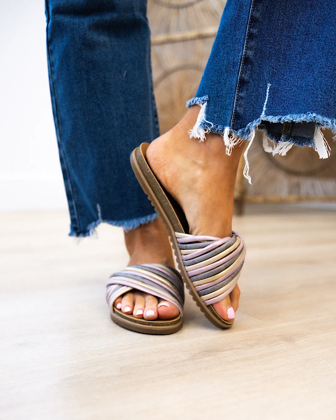 NEW! Blowfish Malu Sandals - Pink, Gold & Pewter