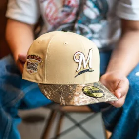 New Era Milwaukee Brewers Home to Heroes Grey UV (Vegas Gold/Real Tree Camo)