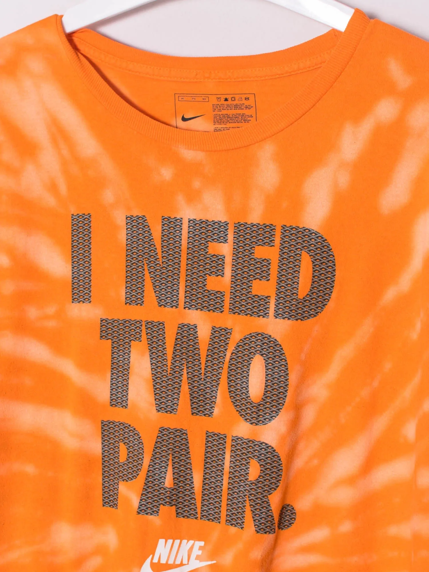 Nike Orange Tie Dye Cotton Tee