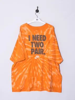 Nike Orange Tie Dye Cotton Tee