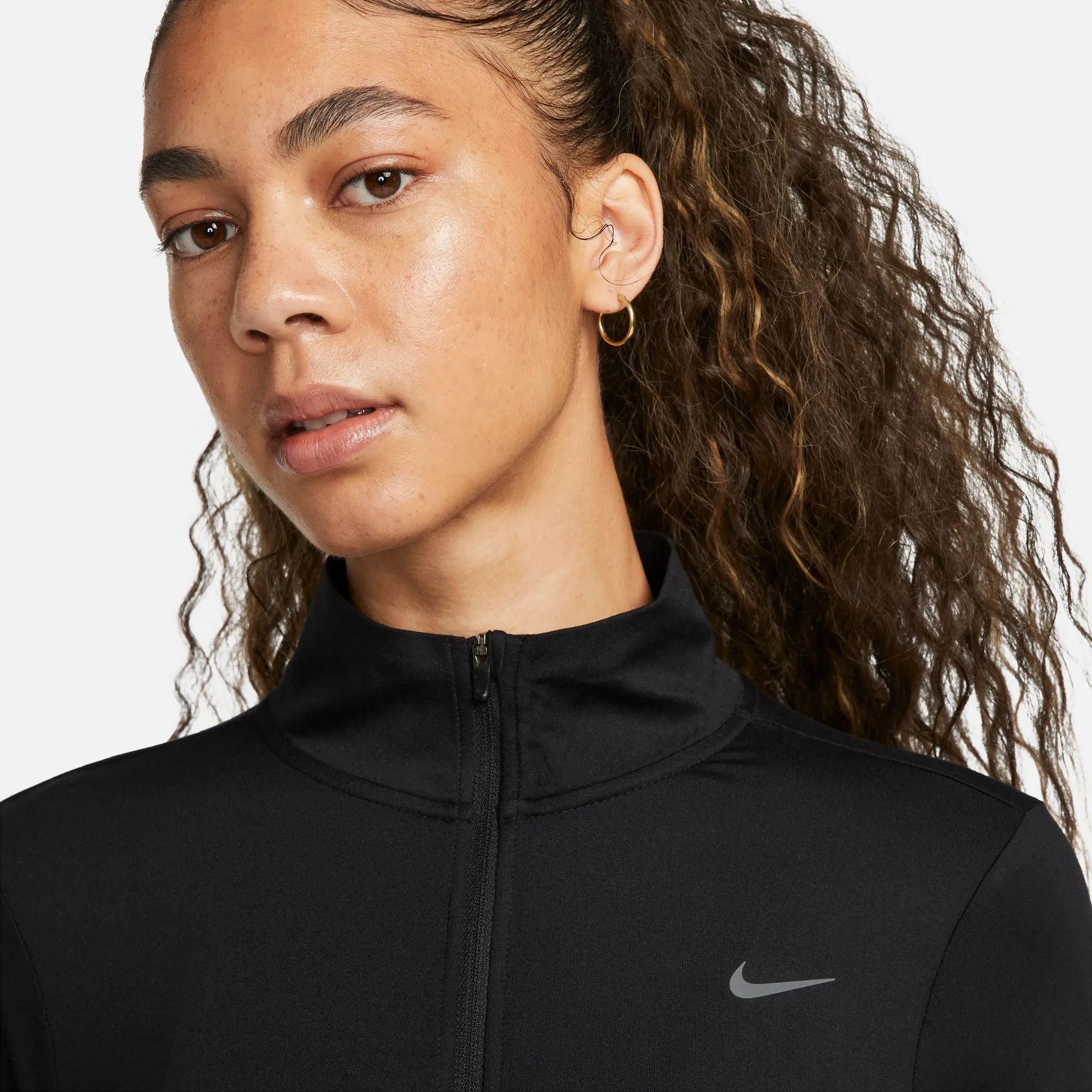 Nike Women's Dri-FIT Swift 1/4 Zip Running Top Black