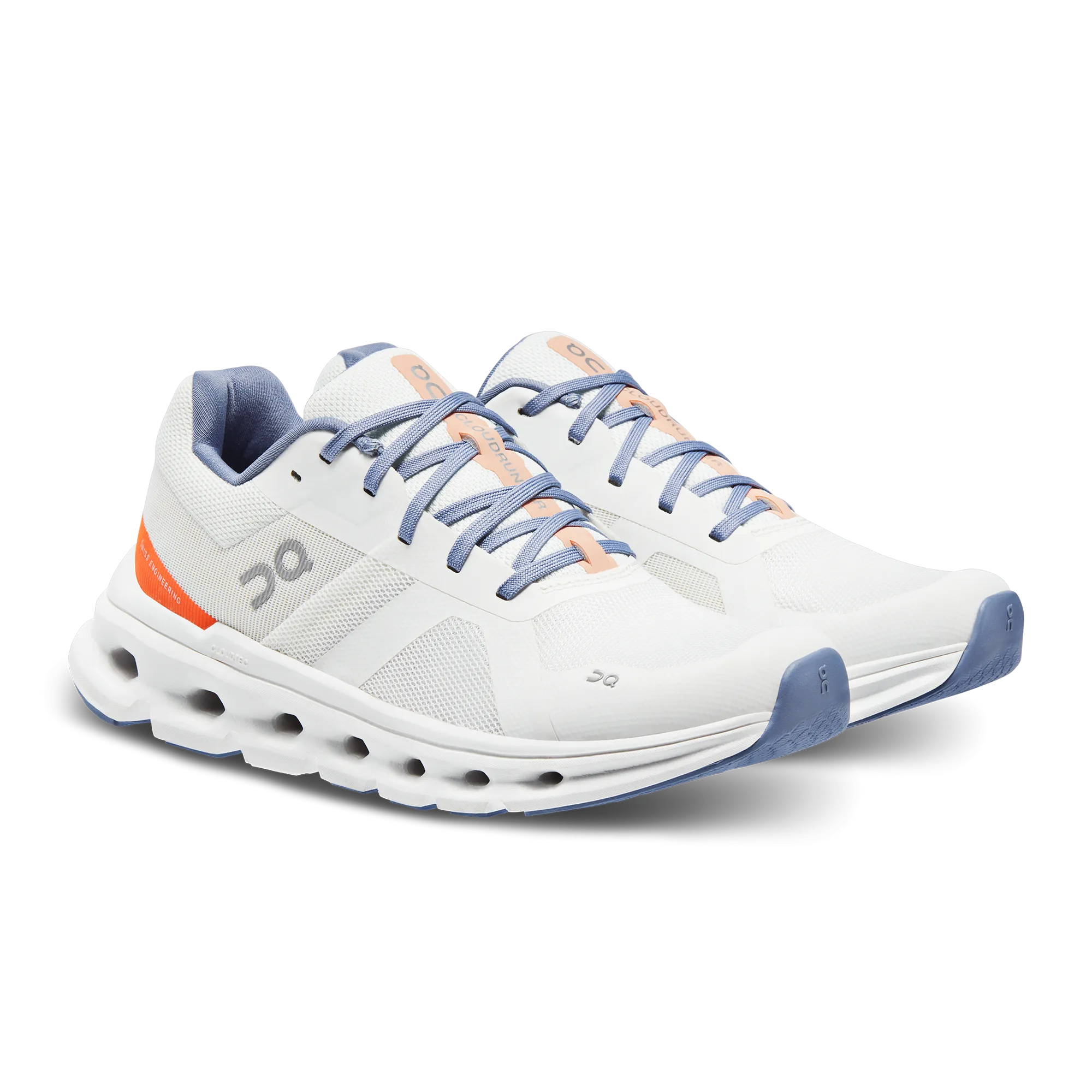 On Running Women's Cloudrunner Wide Shoes - Undyed White / Flame