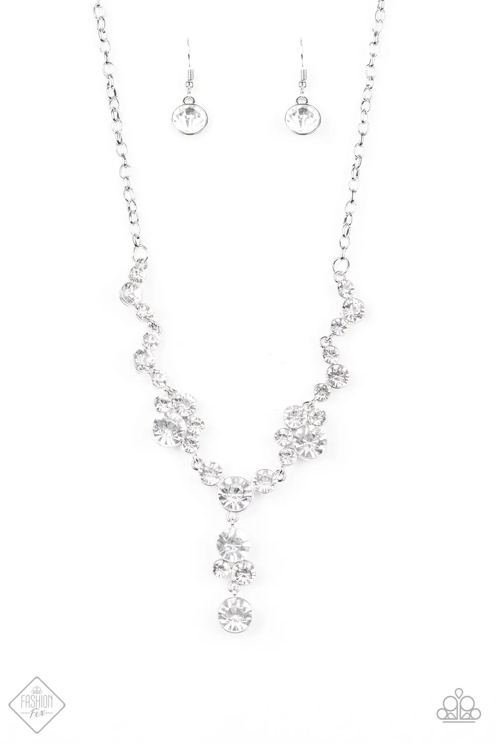 Paparazzi Accessories  - Inner Light Fashion Fix White Necklace February 2020