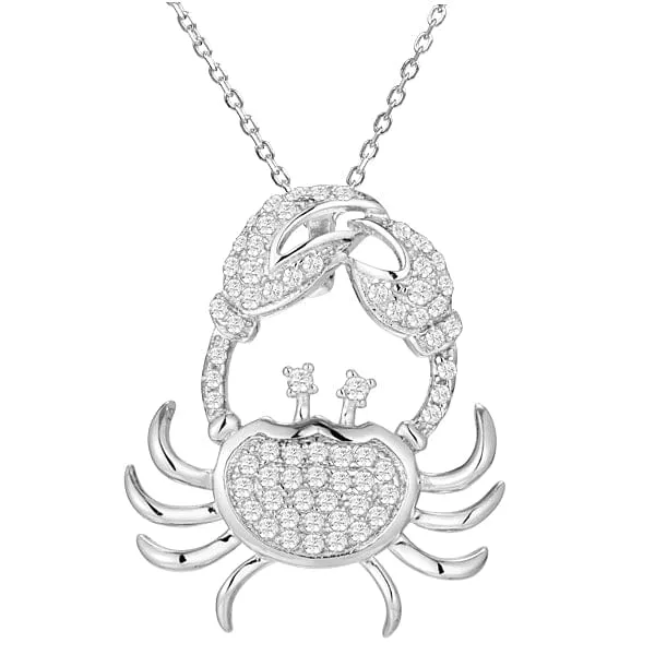 Pavé Crab Pendant