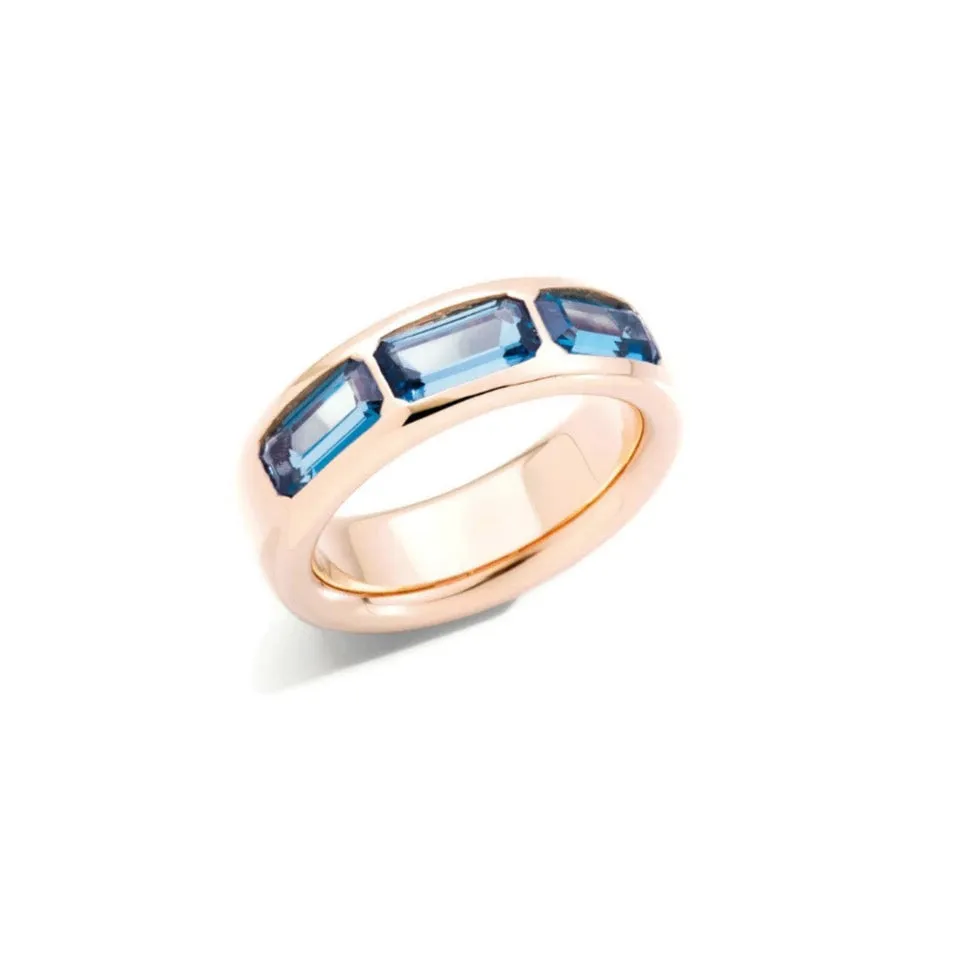 Pomellato - Iconica - Band Ring with London Blue Topaz, 18k Rose Gold