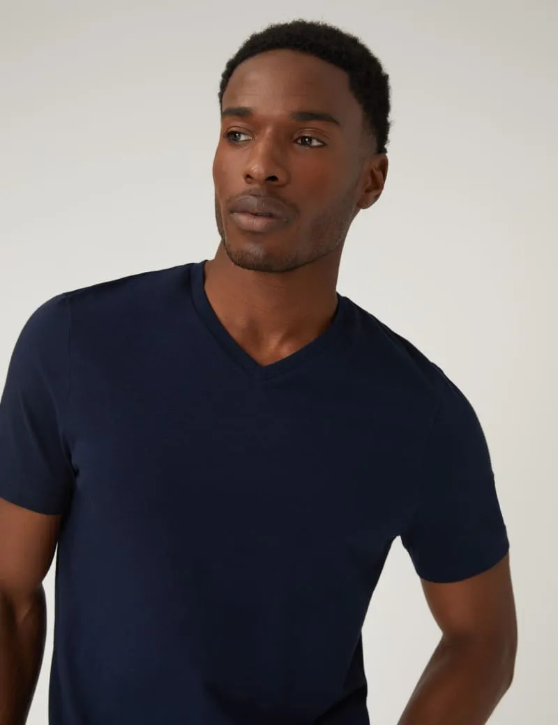 Pure Cotton V-Neck T-Shirt