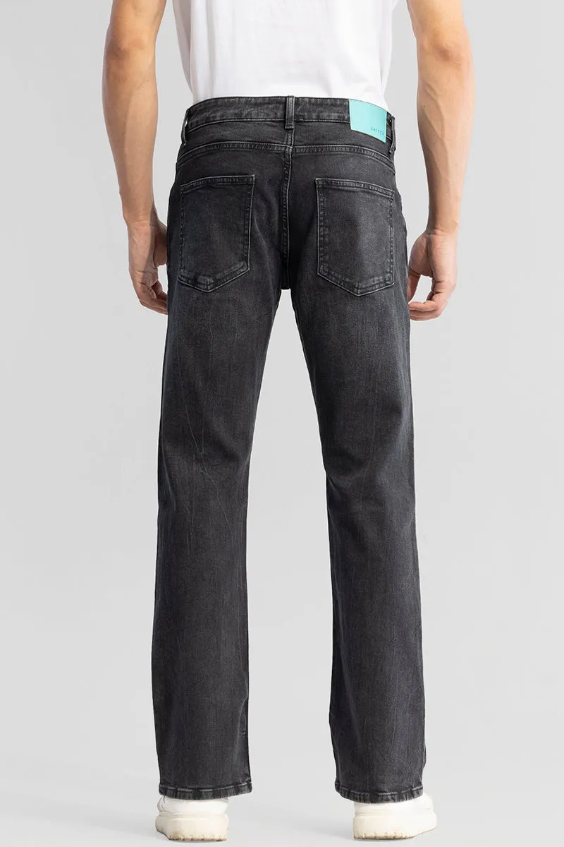 RetroRipple Slate Black Bootcut Jeans