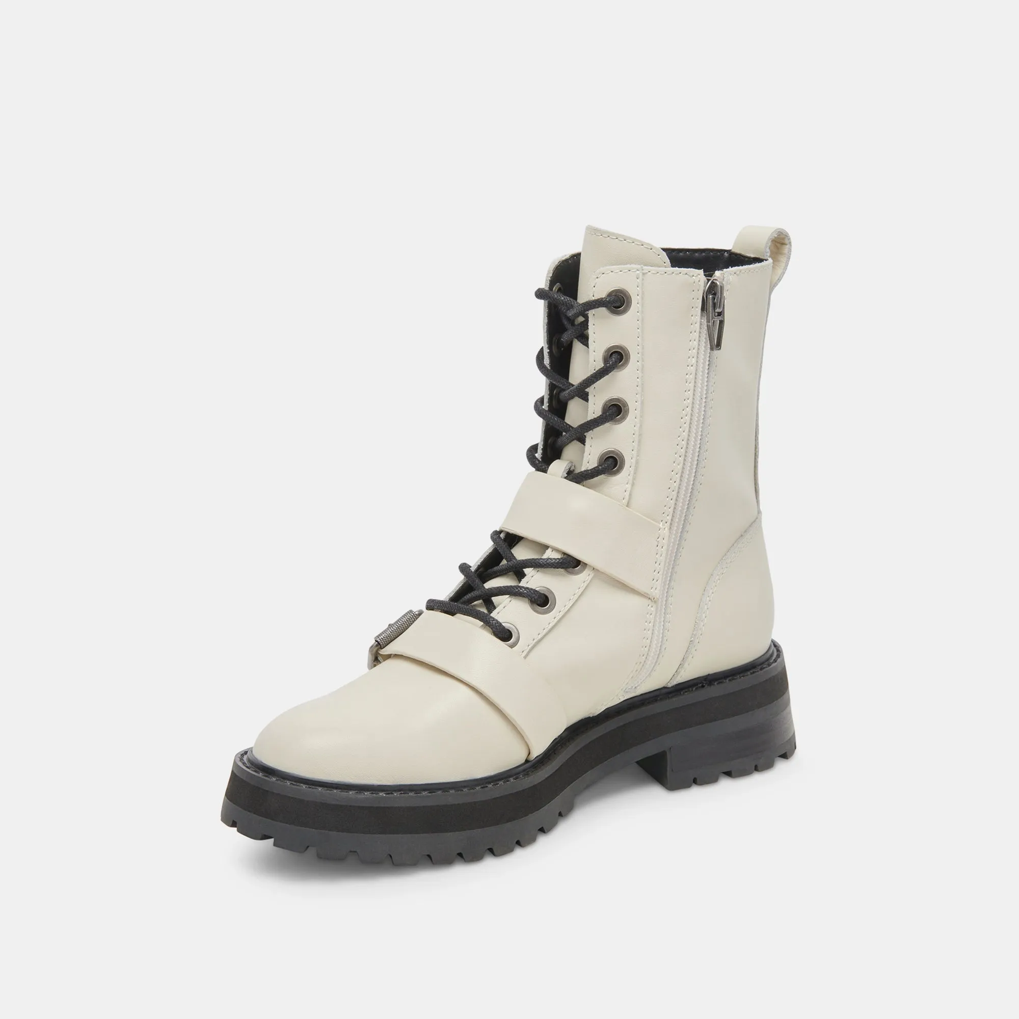 RONSON BOOTS OFF WHITE LEATHER