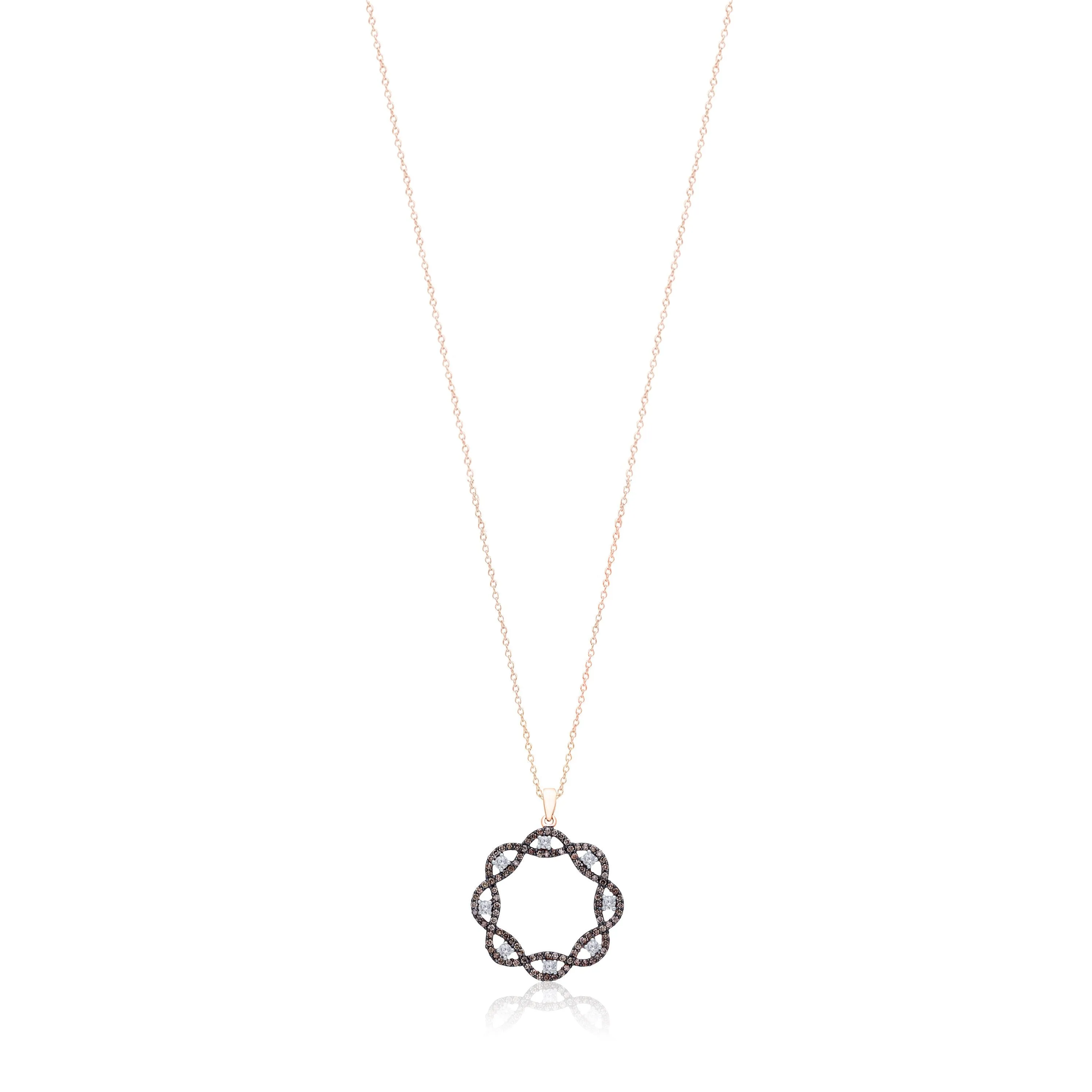 Rose Gold Coco & White Diamond Eternal Pendant