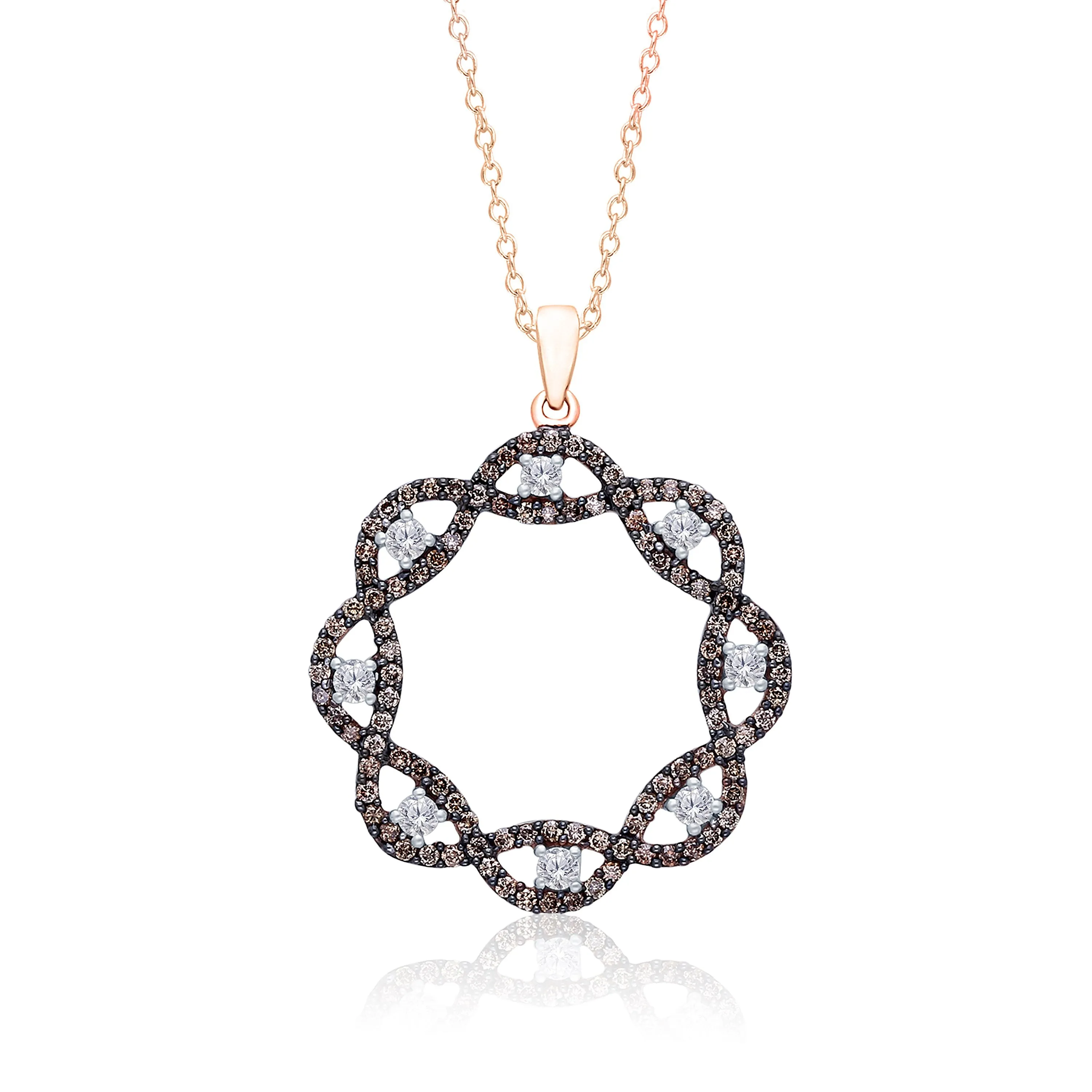 Rose Gold Coco & White Diamond Eternal Pendant