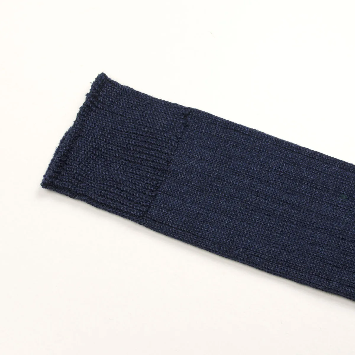 RoToTo - Linen Cotton Rib Crew Socks - Navy