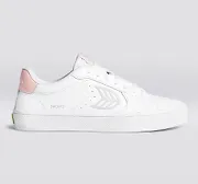 SALVAS White Leather Ice Logo Rose Sneaker Men