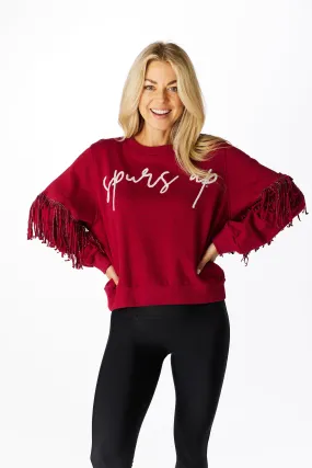 SE Spurs Up Fringe Sweatshirt