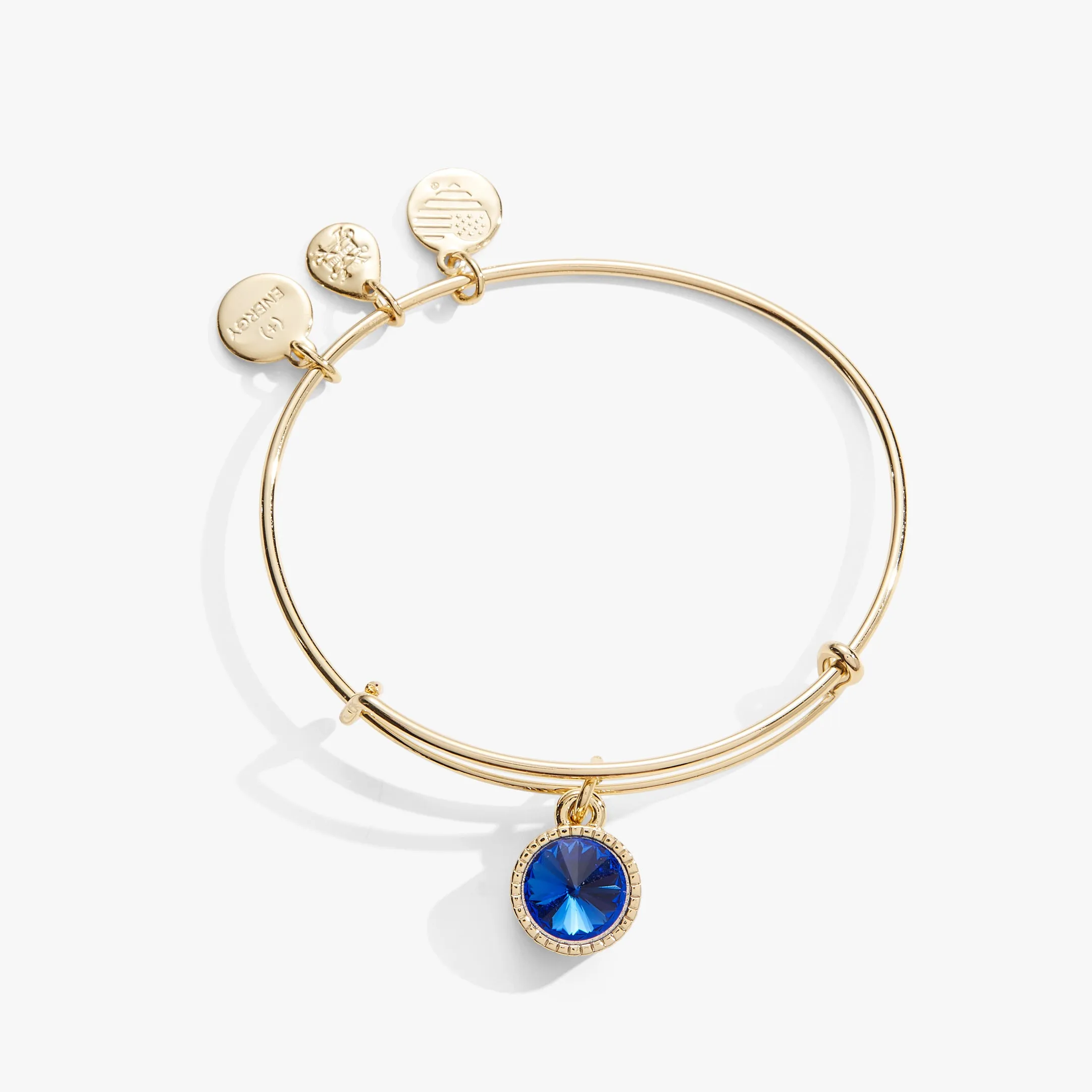 September Birthstone Charm Bangle, Sapphire