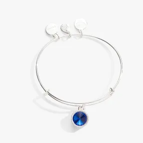 September Birthstone Charm Bangle, Sapphire