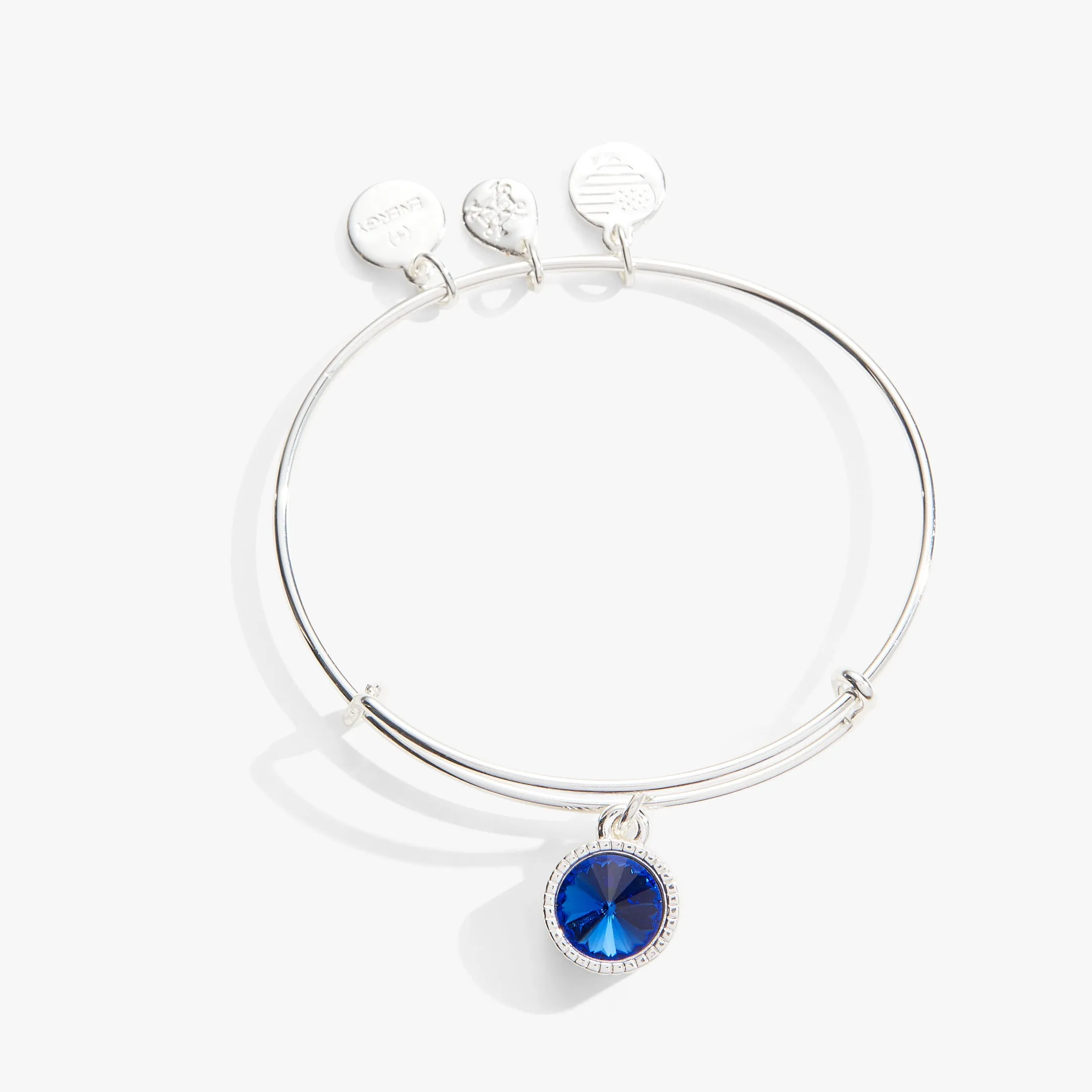 September Birthstone Charm Bangle, Sapphire