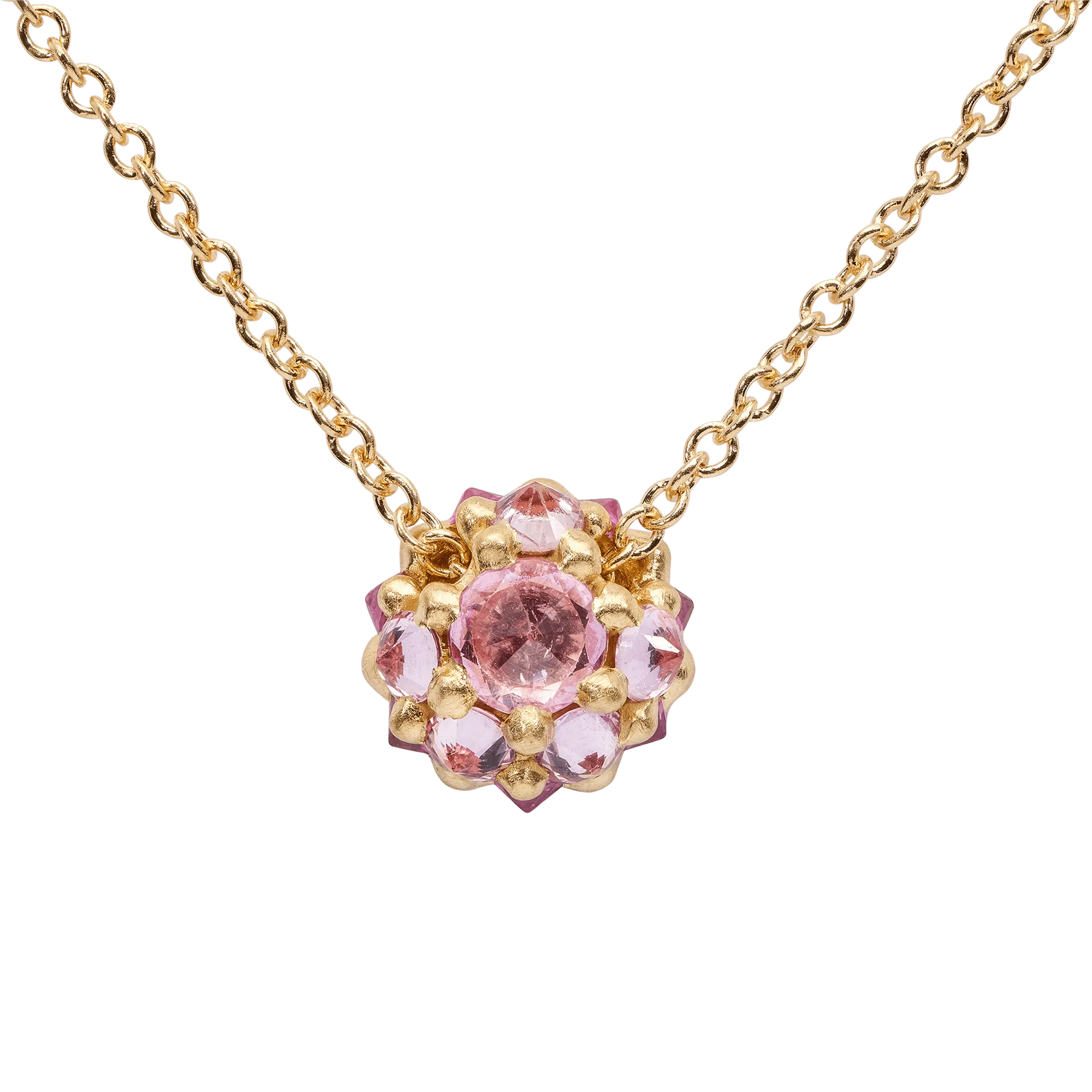 Small Pink Sputnik Necklace - 9855