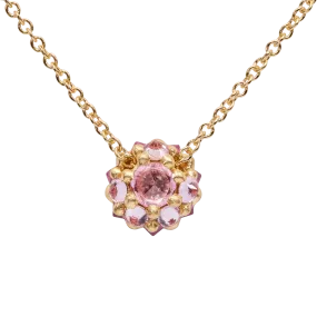 Small Pink Sputnik Necklace - 9855