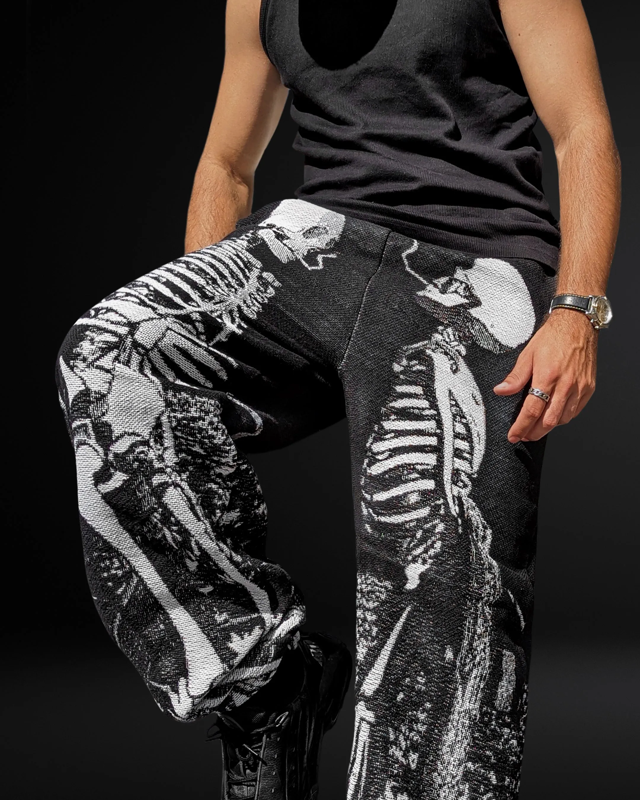 'Smoking Skeletons' sweatpants