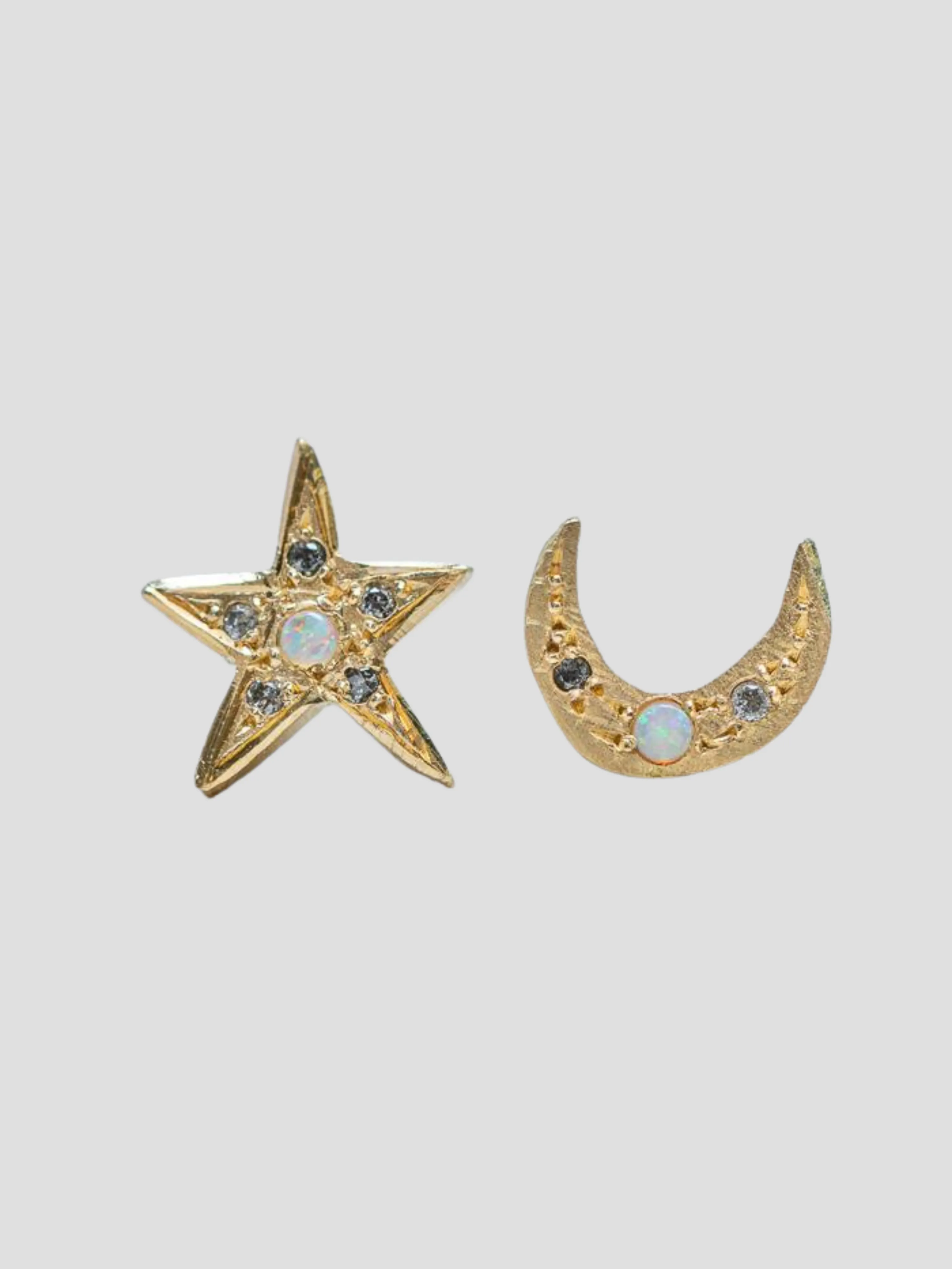 Star and Moon Studs