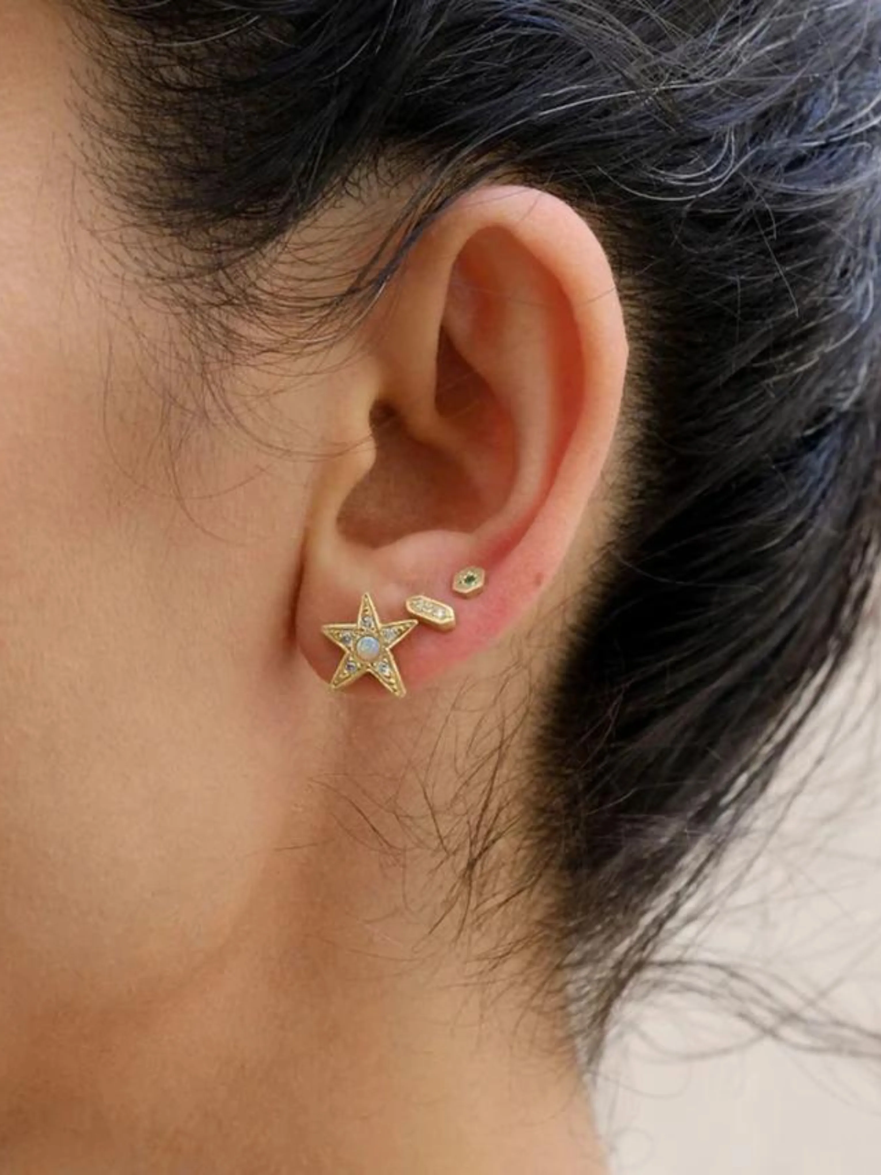 Star and Moon Studs