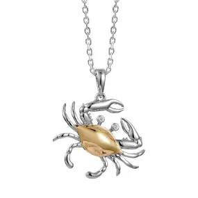 Two-Tone Chesapeake Blue Crab Pendant