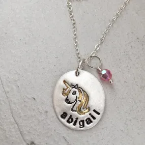 Unicorn Kisses Personalized Necklace