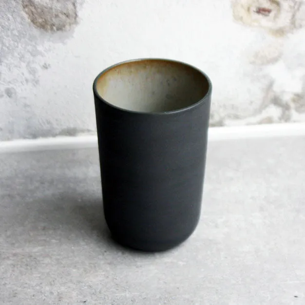 Vase, Stone Black w/ crystal glaze (medium)