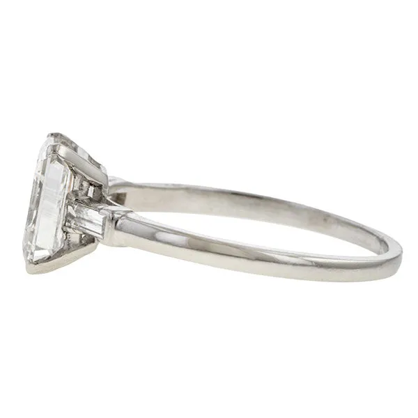 Vintage Emerald Cut Engagement Ring, 2.01ct.