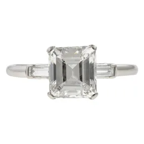 Vintage Emerald Cut Engagement Ring, 2.01ct.