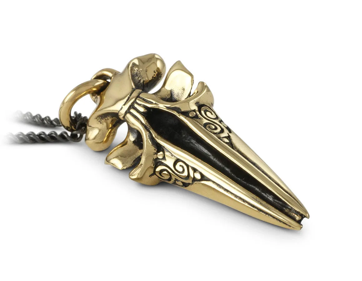 Whale Skull Necklace - Bronze