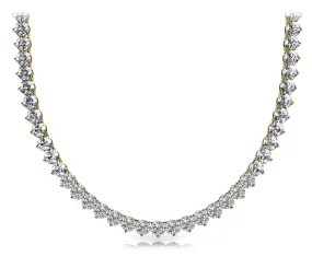 WIND 19 Carat Diamond Rivera Necklace in 18K Yellow Gold 3 prong set 16 pointer H Color I1 Clarity BY MIKE NEKTA