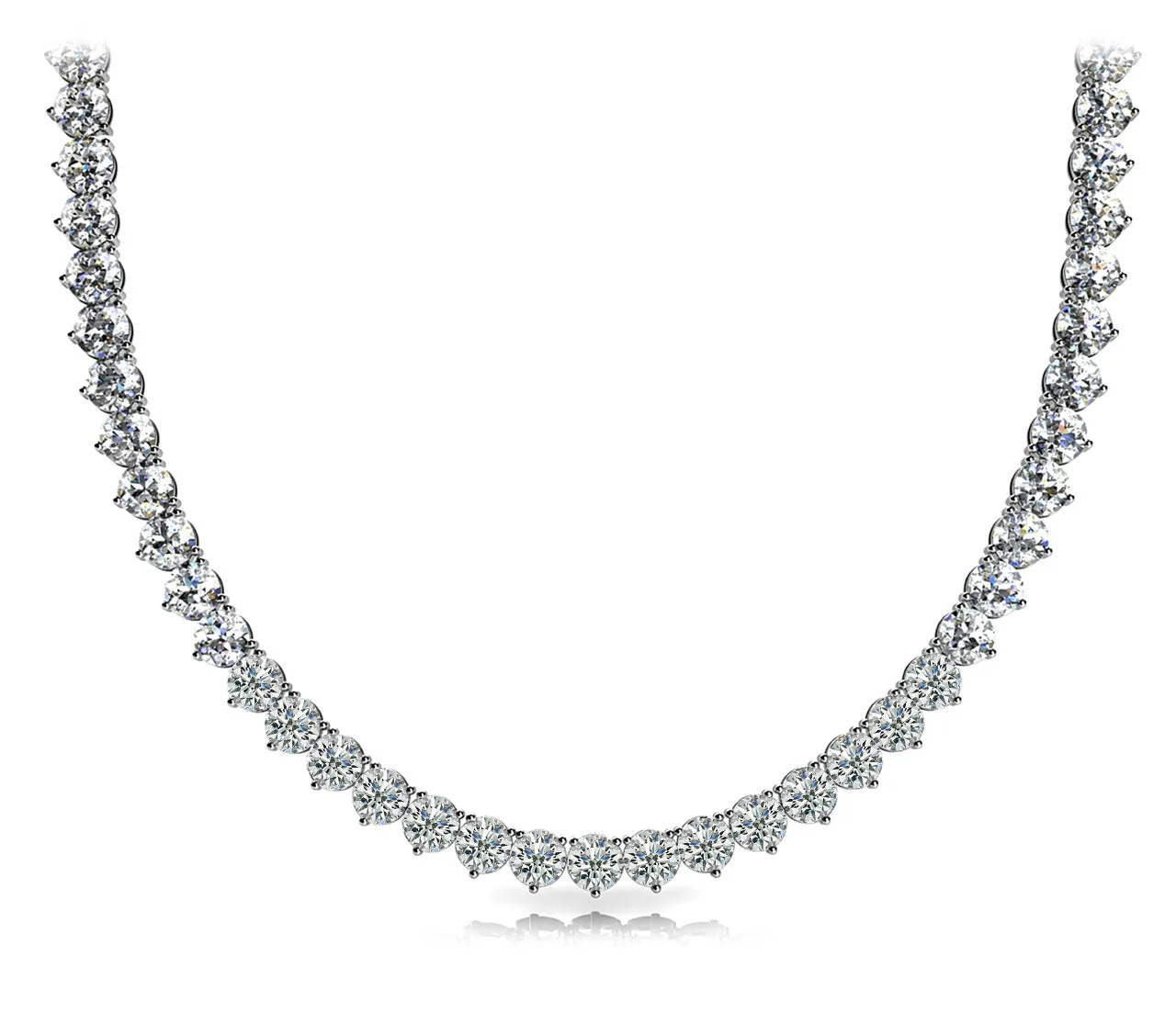 WIND 19 Carat Diamond Rivera Necklace in 18K Yellow Gold 3 prong set 16 pointer H Color I1 Clarity BY MIKE NEKTA