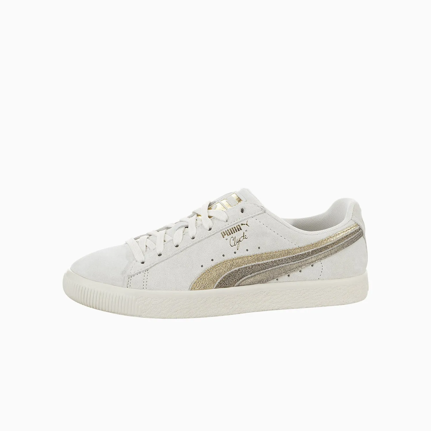 Women's  Clyde Metal Leather "Whisper White Gold Bronze"