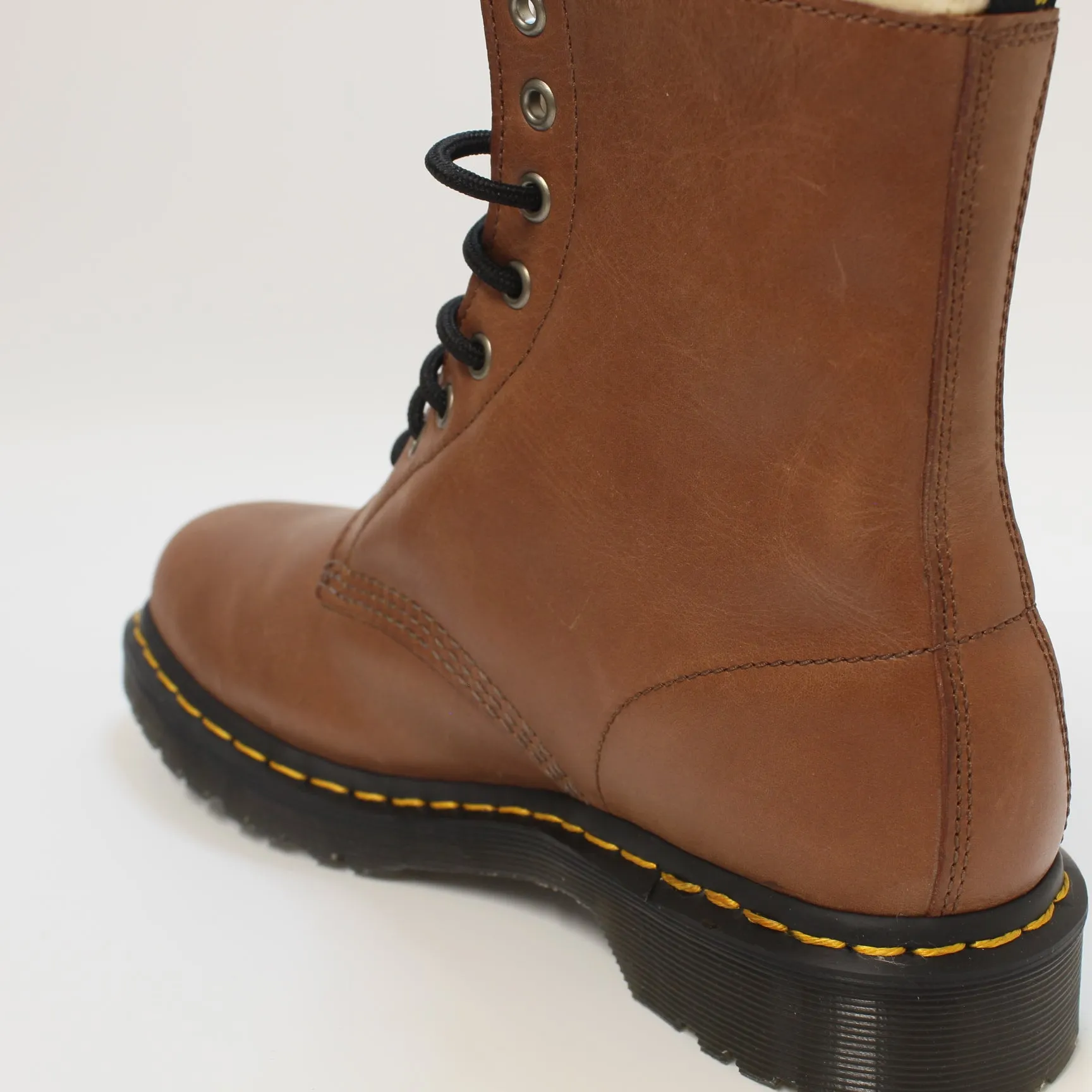 Womens Dr. Martens 1460 Serena 8 Eye Saddle Tan Farrier