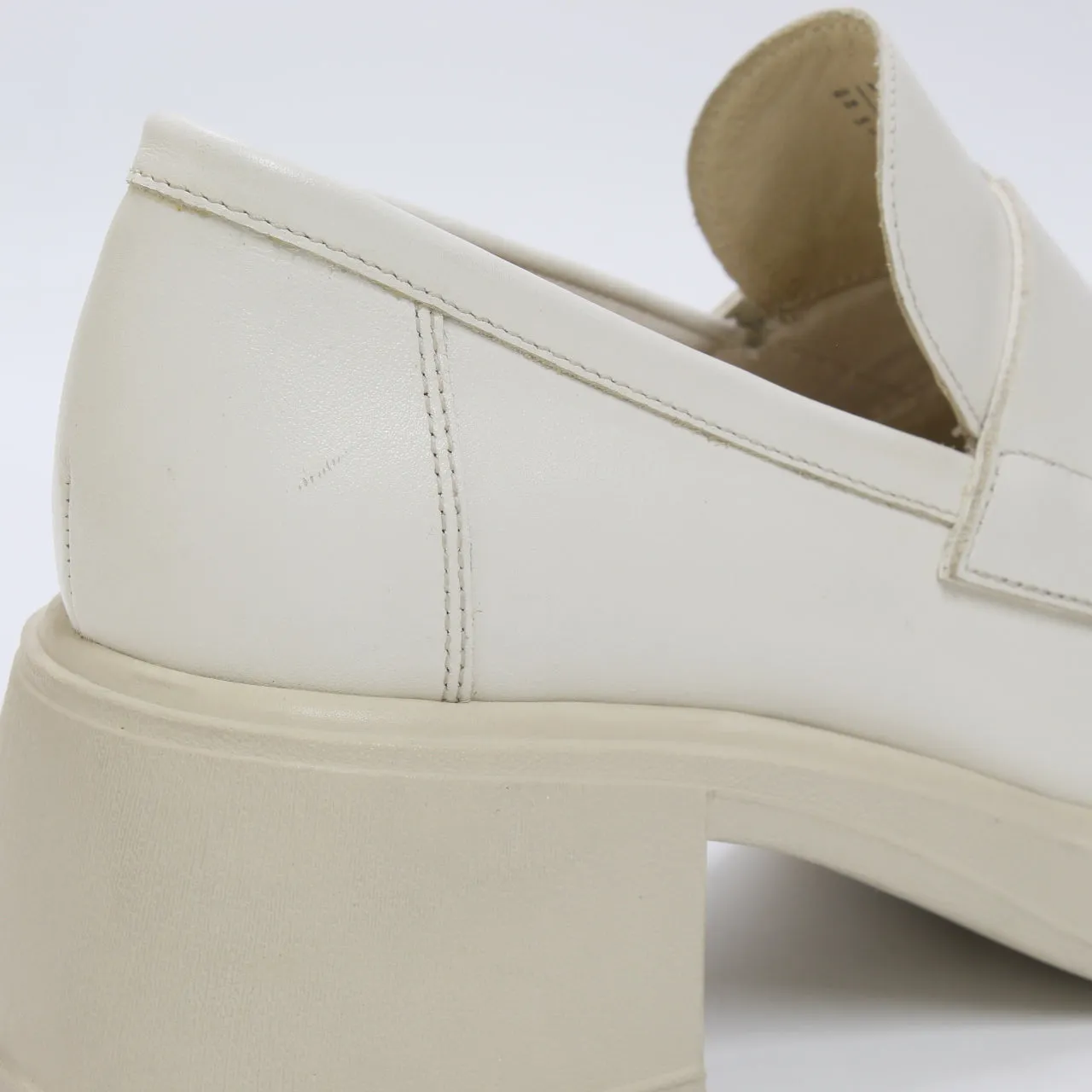 Womens Vagabond Dorah Heeled Loafers Off White