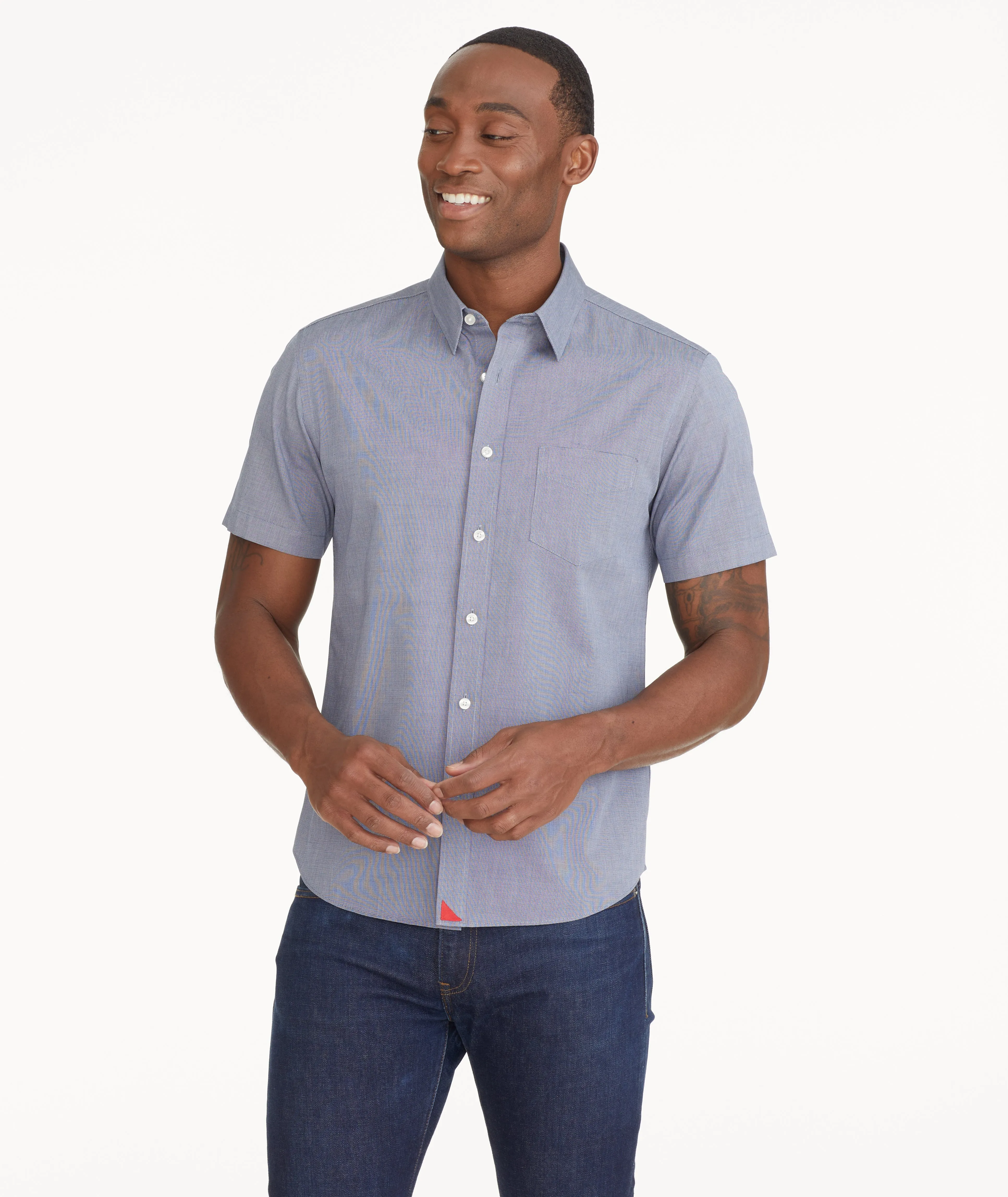 Wrinkle-Free Short-Sleeve Petrus Shirt