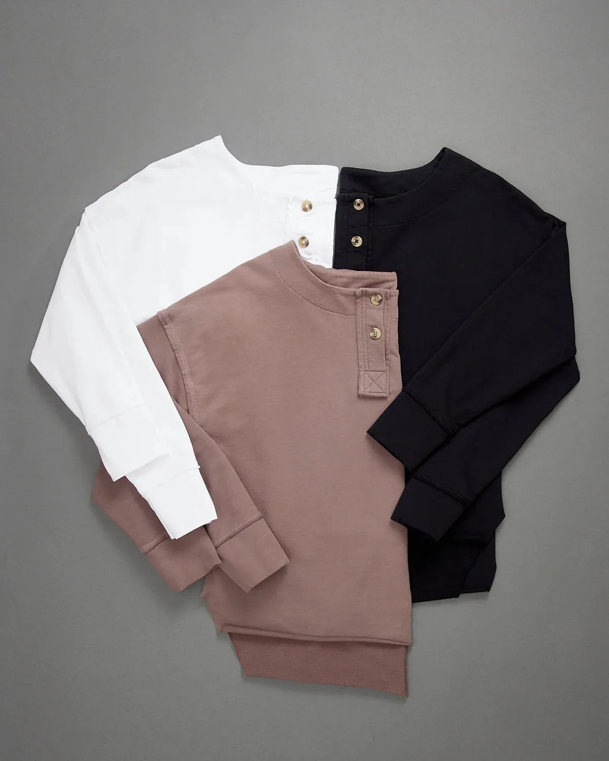 Yesand Shirt Tail Bottom Henley